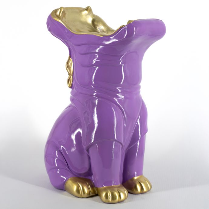 Vaas nijlpaard paars