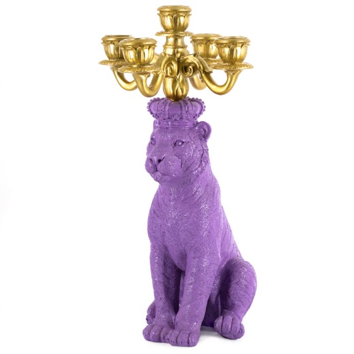 Kandelaar tijger paars