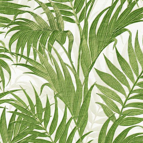 Patroon behang Grace - Tropical palm leaf