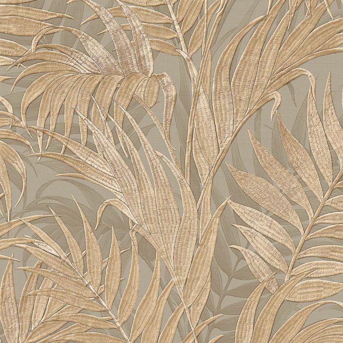 Patroon behang Grace - Tropical palm leaf