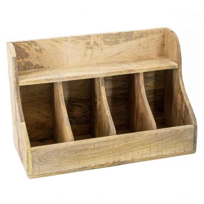 Houten letterbak naturel