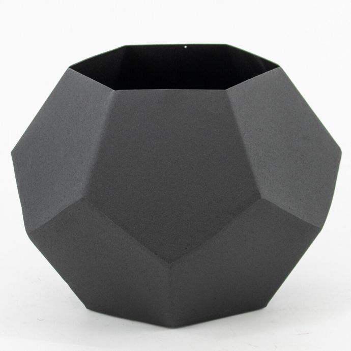 Vaas metaal geometrisch zwart