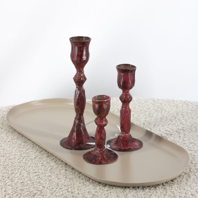 Metalen kaarsenstandaard Lumen mulberry
