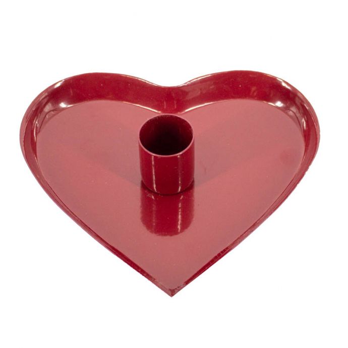 Kaarsenstandaard hart maroon  