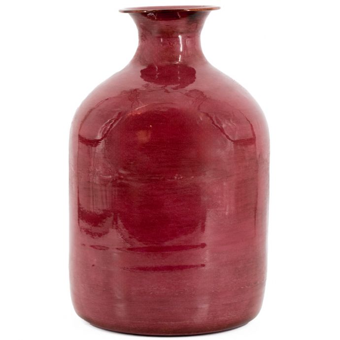 Metalen vaas roze