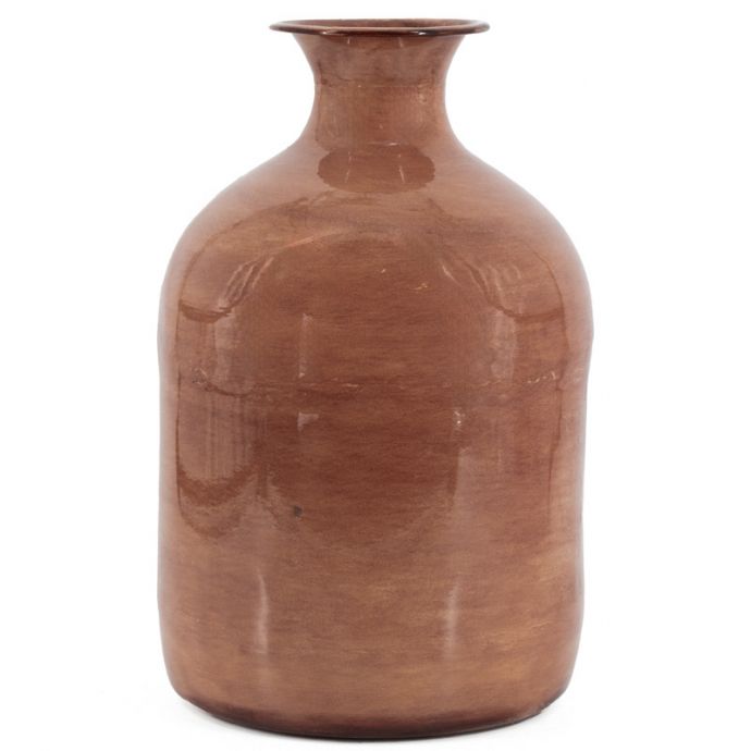 Metalen vaas amber