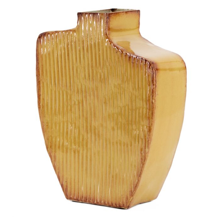 Metalen vaas Solid mustard