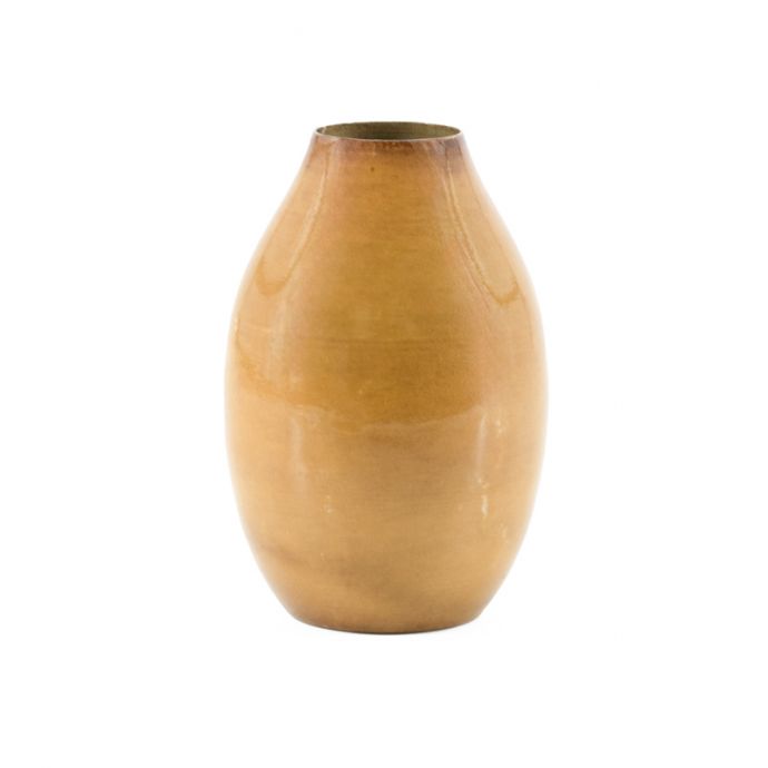 Metalen vaasje mustard