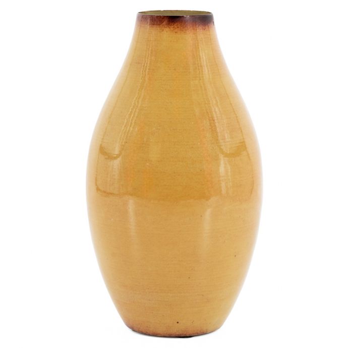 Metalen vaasje mustard 