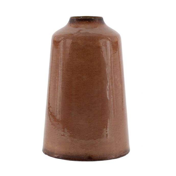Metalen vaas amber