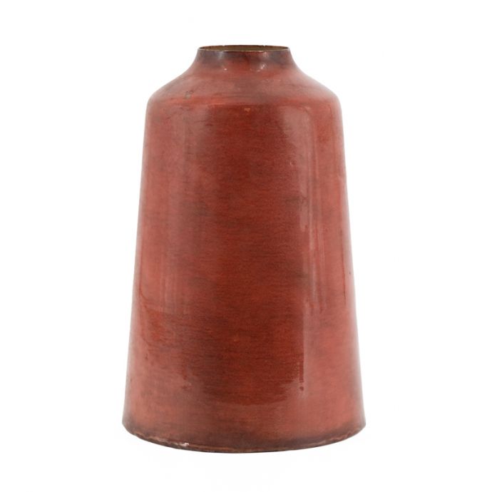 Metalen vaas sienna