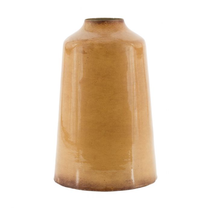 Metalen vaas mustard 