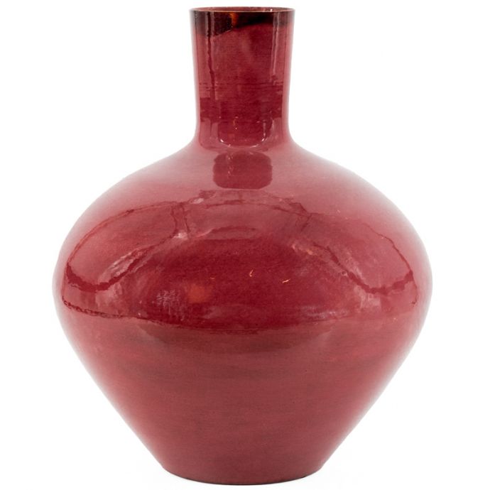 Metalen vaas roze