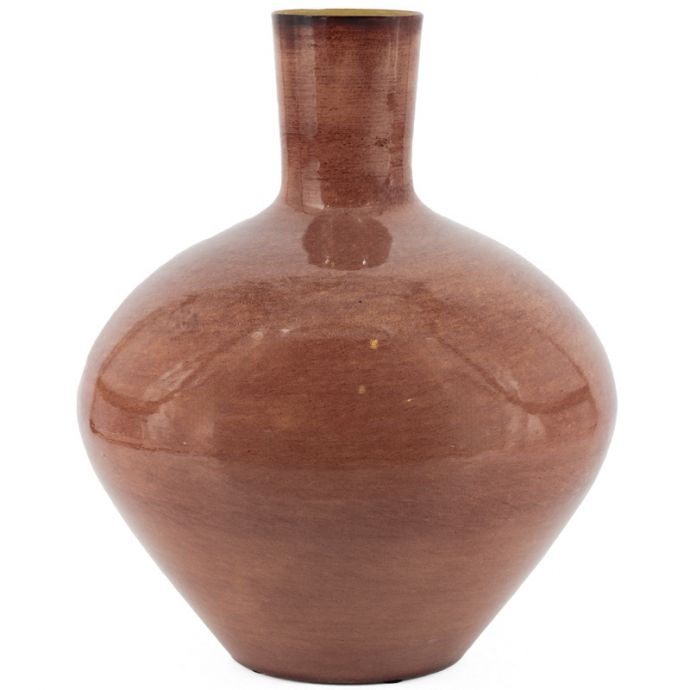 Metalen vaas amber
