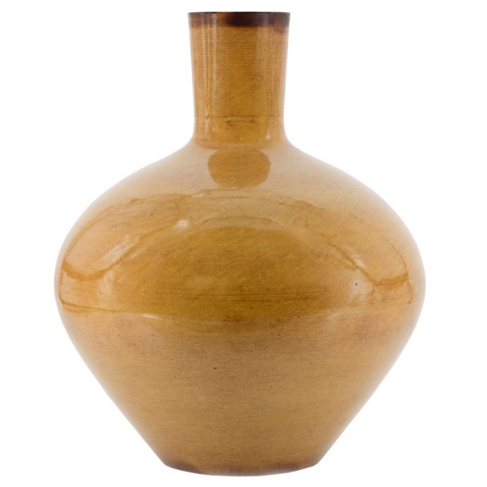 Metalen vaas mustard
