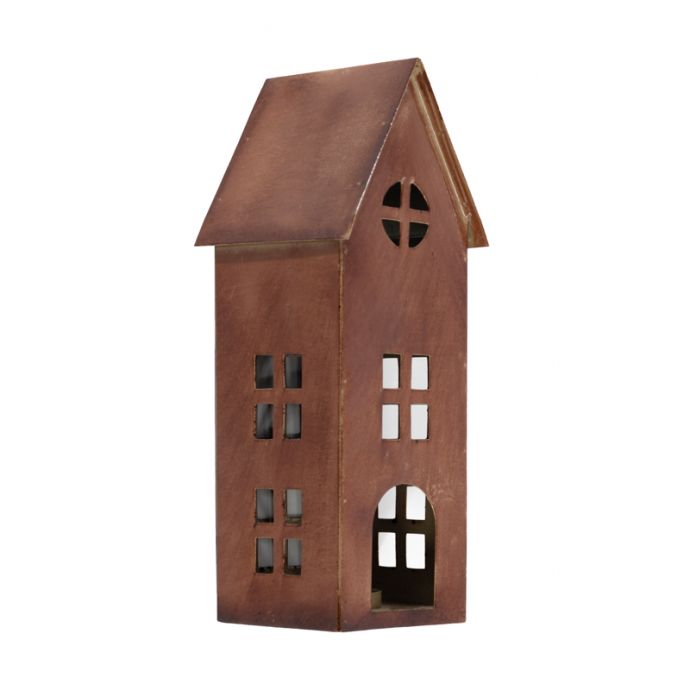 Metalen huis amber