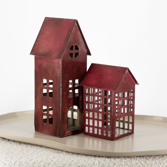 Metalen huis roze