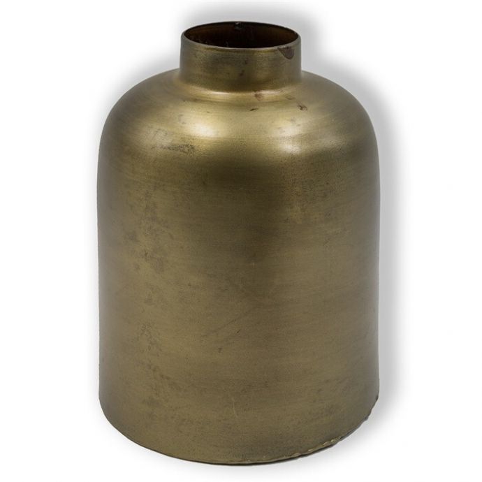 Metalen vaas mat goud