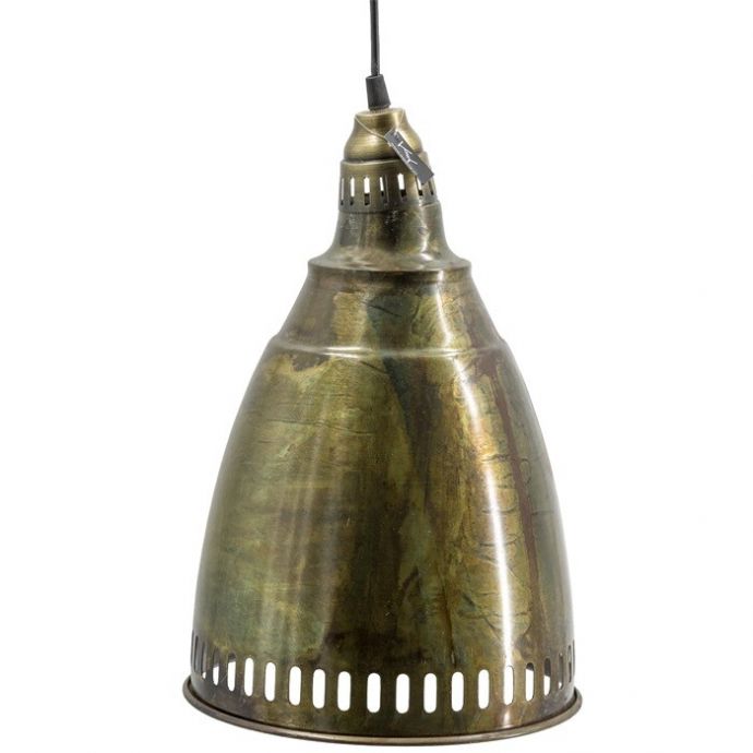 Hanglamp metaal groen/brons