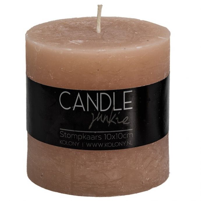 Candle Junkie stompkaars soft roze