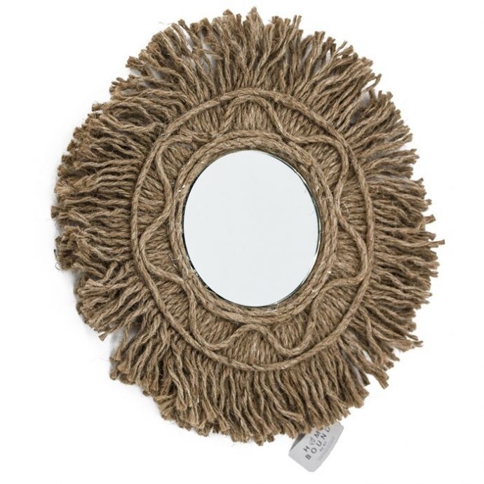 Spiegel rond jute