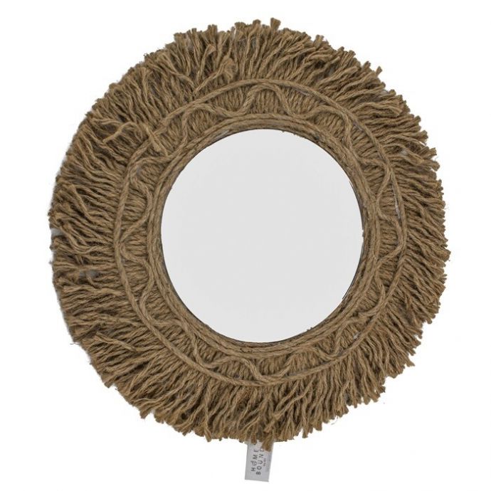 Spiegel rond jute