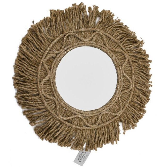 Spiegel rond jute