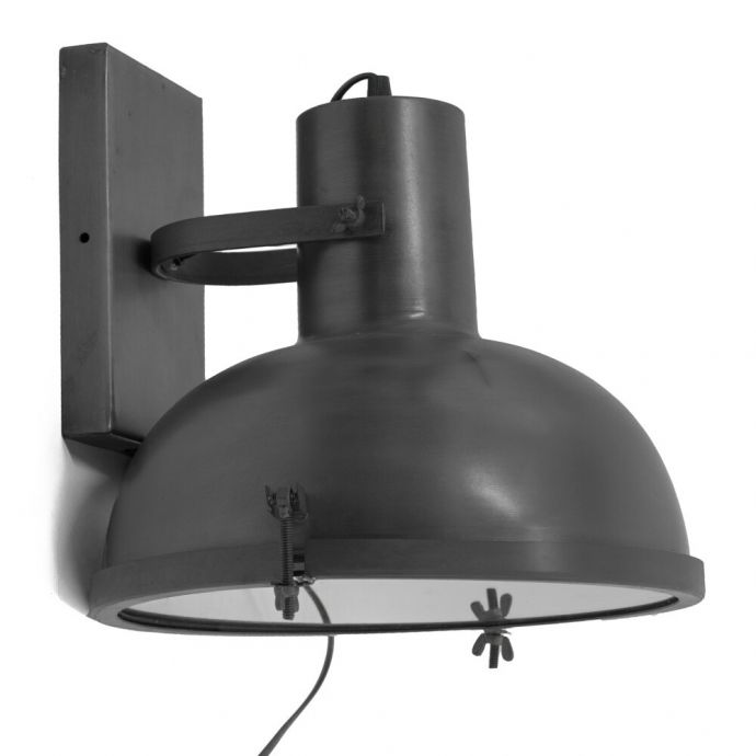 Industriële wandlamp antraciet/zwart