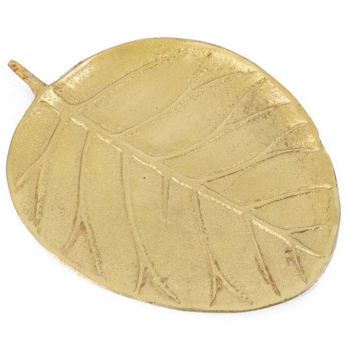Schaal bladvorm goud