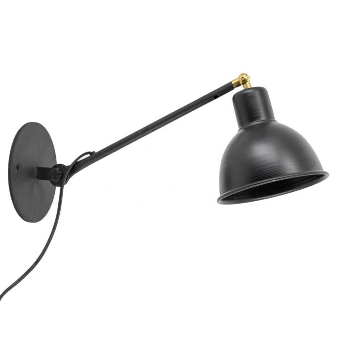Wandlamp zwart metaal