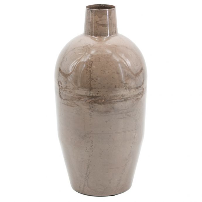 Vaas metaal brown marble