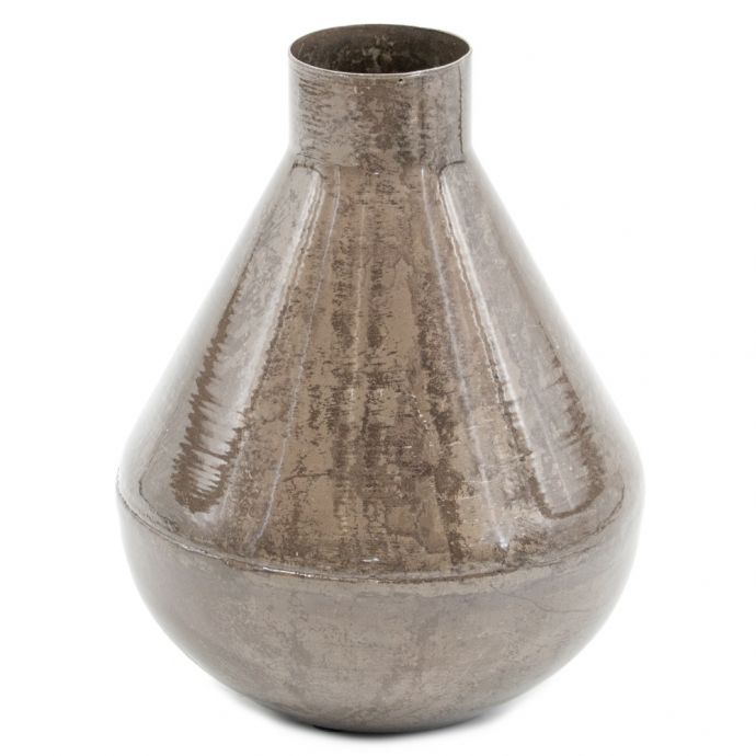 Vaas metaal brown marble