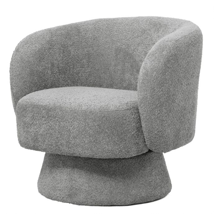 Draaifauteuil Esmee in teddy grijs