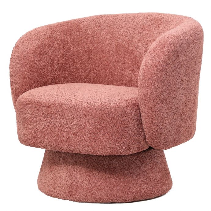 Draaifauteuil Esmee in teddy pink