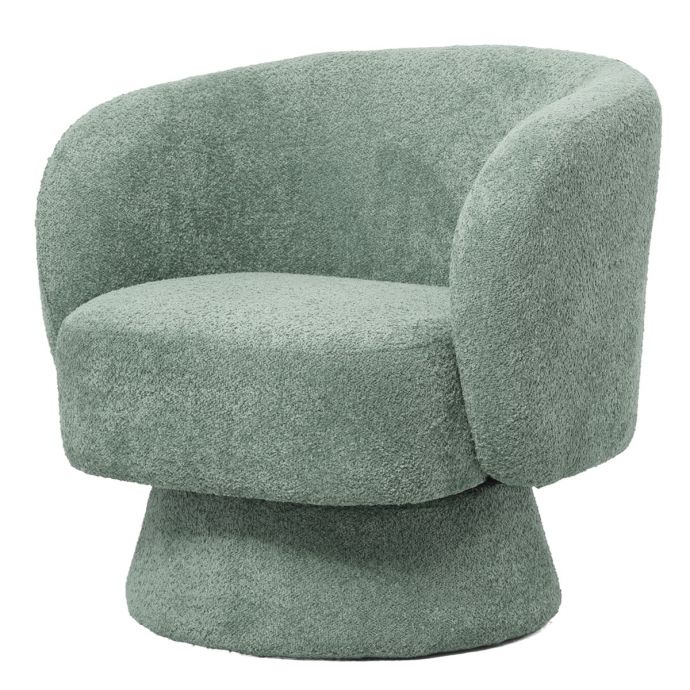 Draaifauteuil Esmee in teddy groen