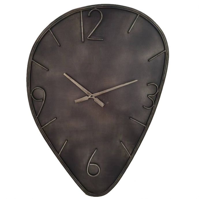 Klok organic brushed metal