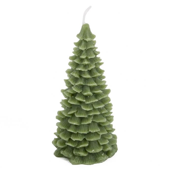 Kaars kerstboom rustiek groen 