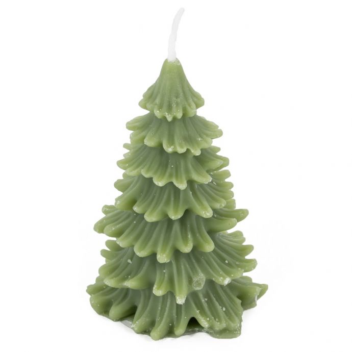 Kaars kerstboom rustiek groen 