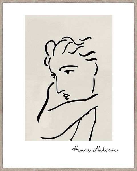 Schilderij line-art vrouw