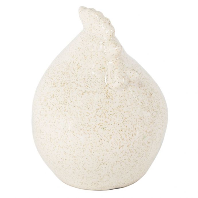 Aardewerk kip beige 