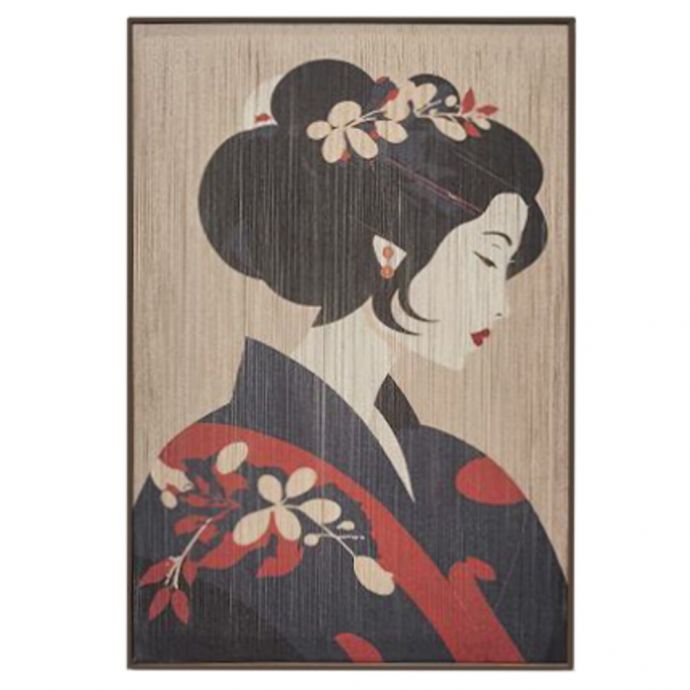 Schilderij draad geisha