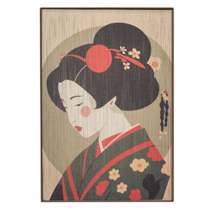 Schilderij draad geisha