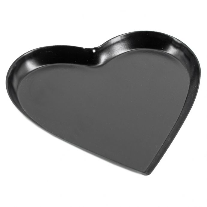 Metalen tray hart zwart
