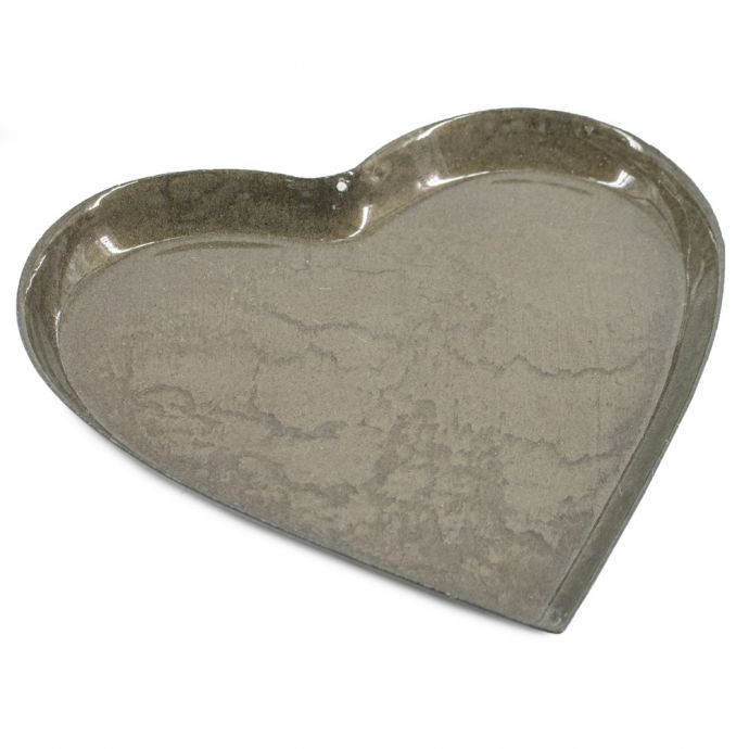 Metalen tray hart olive