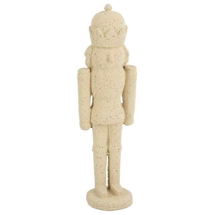 Aardewerk figuur notenkraker beige