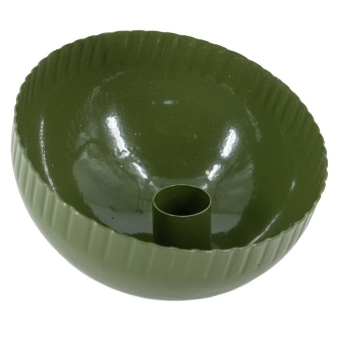 Kaarsenstandaard bowl green