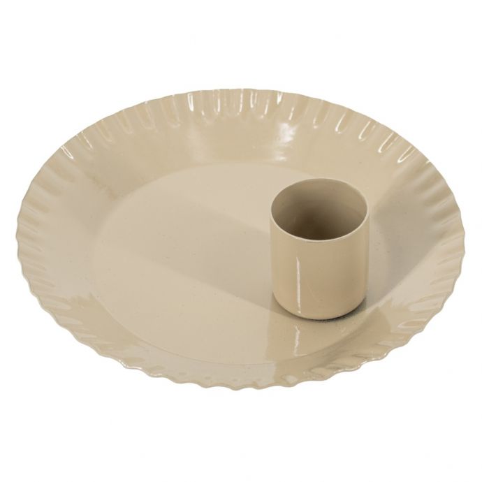 Kaarsenstandaard dish beige