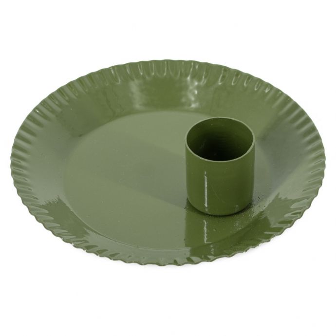 Kaarsenstandaard dish green