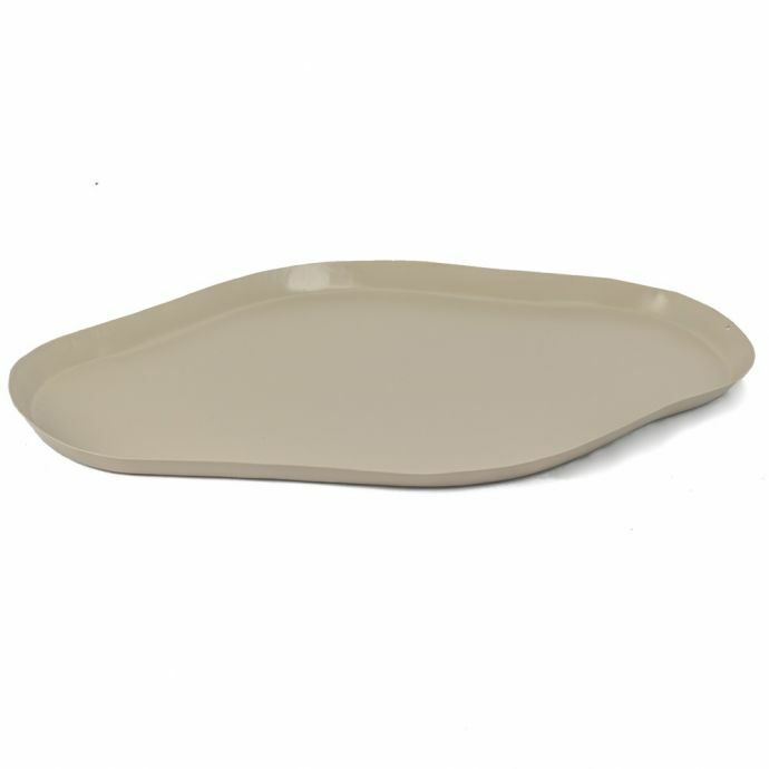 Metalen tray organisch sand