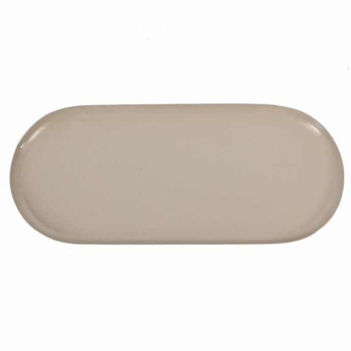 Metalen dienblad ovaal sand